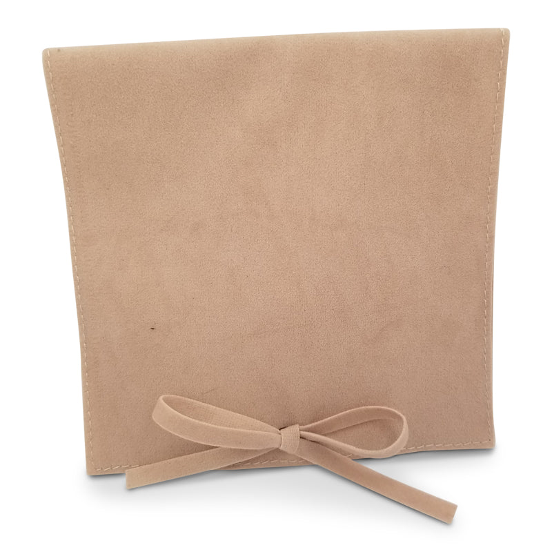 Personalized Suede Vachnacht Pouch with Bow, Rocking Horse or Baby Carriage Design (Colors Available)