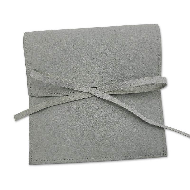 Microfiber Baby Pouch with teddy bear tag, in light blue, More colors available.