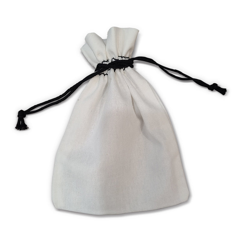White & Natural Cotton Bag with Number 3 Design (Design available in color of your choice)