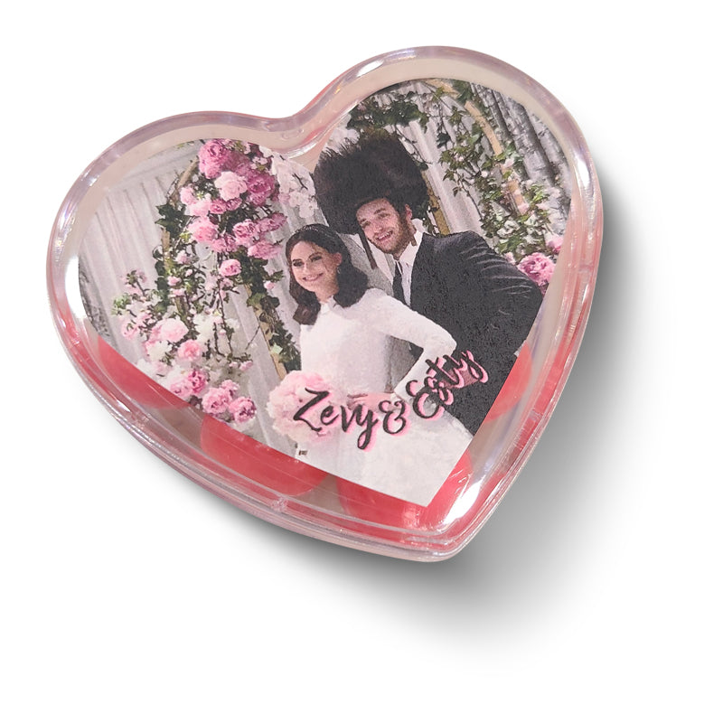 Acrylic Heart personalized favor box (contents not included)