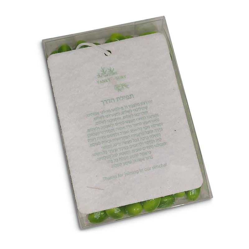 Car Air Freshener with Tefillas Haderech and candy or mints, To Go Gift