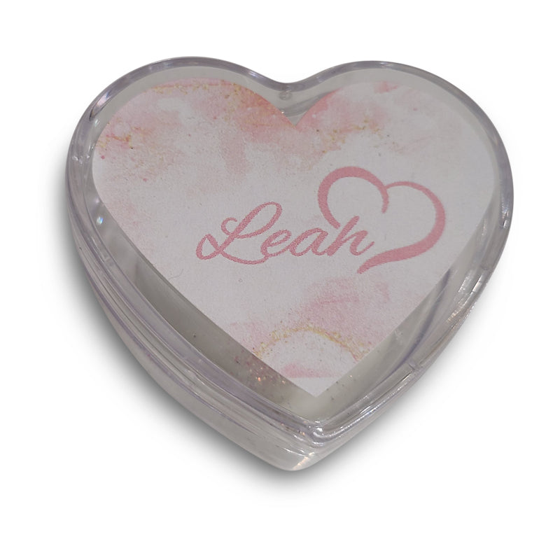 Acrylic Heart Favor Box with Photo (contents not included)