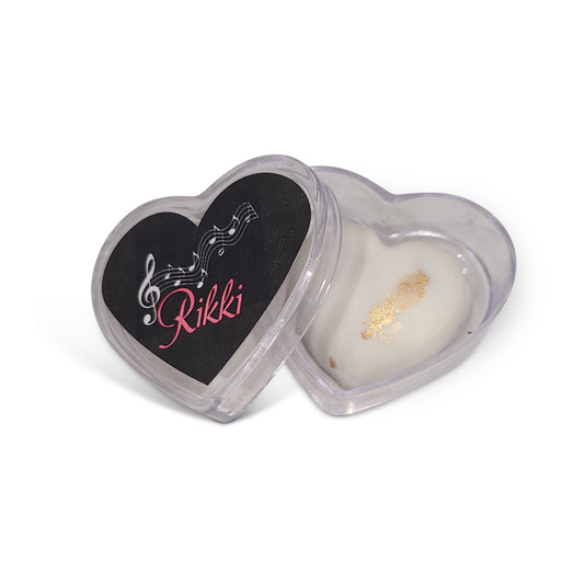 Musical Theme Acrylic Heart Personalized Favor Box with Optional Heart Chocolate