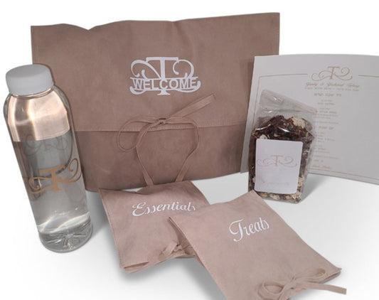 Taupe Suede Welcome Bag (Available in Green, White, Taupe & Black)