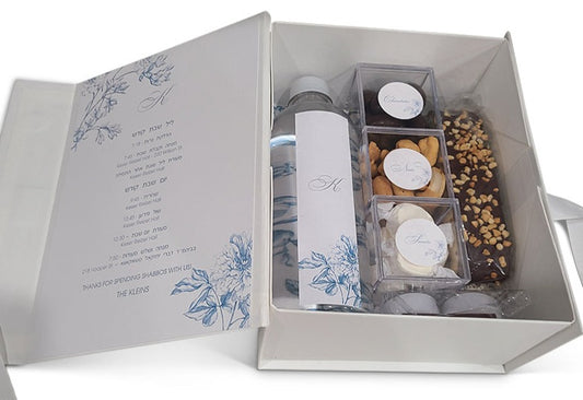 White Magnetic French Toile Design Welcome Box