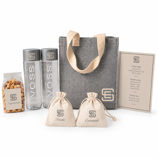 Personalized Grey Canvas Tote Welcome Bag