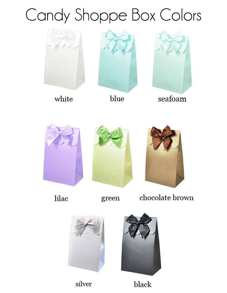 Scalloped Upsherin Peckel Box with Lasercut Initial & Bow