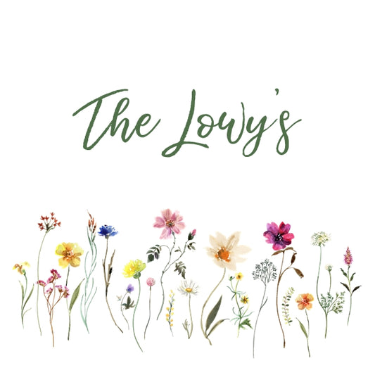 Wildflower Design Purim Label or Tag