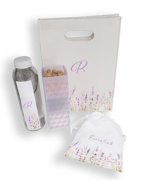 Custom Lavender Design Felt Welcome Package