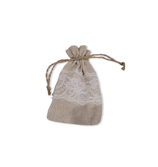 Linen Bags With Lace 3" x 5"