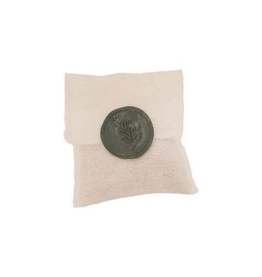 White Cotton Besomim Pouch with Wax Seal