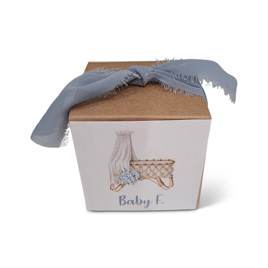 Vintage Cradle Vachnacht Peckel Box with Frayed Ribbon (Additional Designs & Colors Available upon Request)