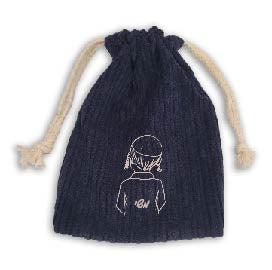 Navy Corduroy Bag Upsherin Boy Sketch Design, Rope Drawstring Personalized (Other Designs & Colors Available)