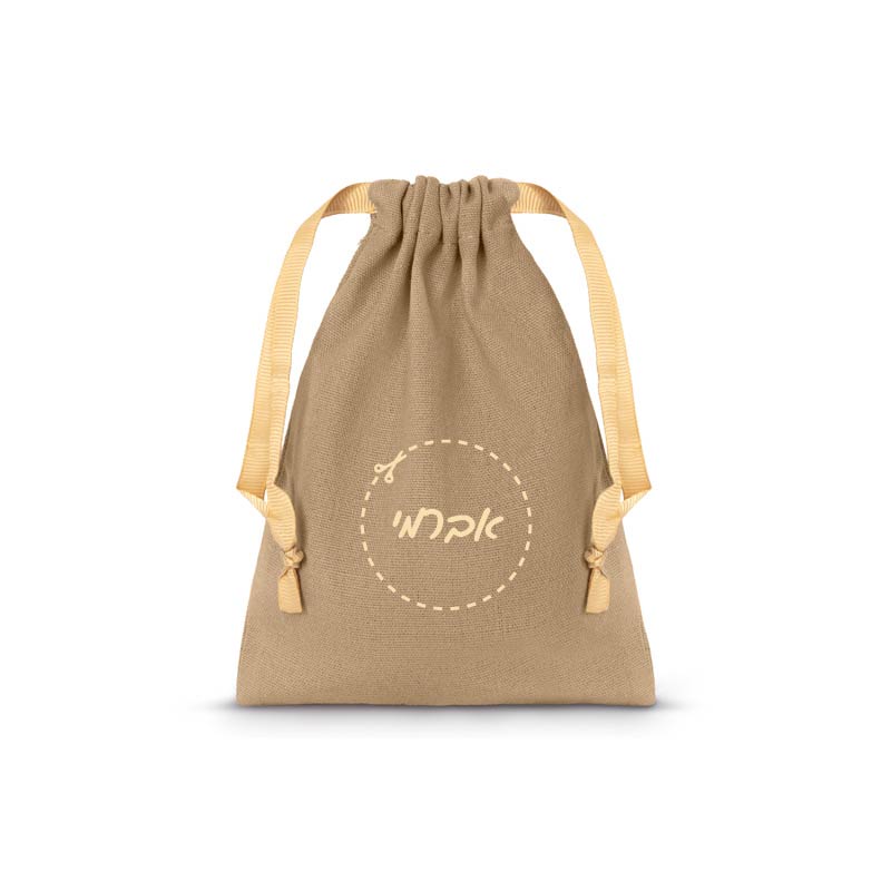Cotton Upsherin Bag with Ribbon Drawstring Beige (Choice of Designs)