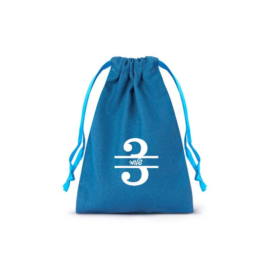 Cotton Upsherin Bag with Ribbon Drawstring Blue (Choice of Designs)