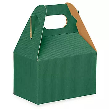 Navy Kraft Gable Upsherin Box with Personalized Tag and Twine, Also available in green.