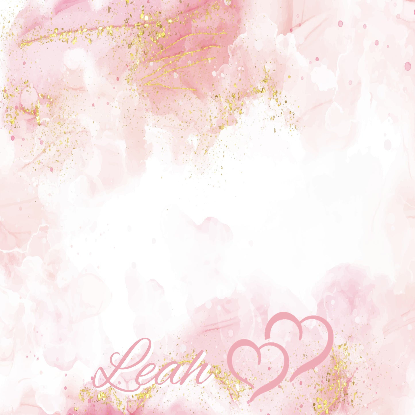 Heart Themed Personalized Placemat 12x12.