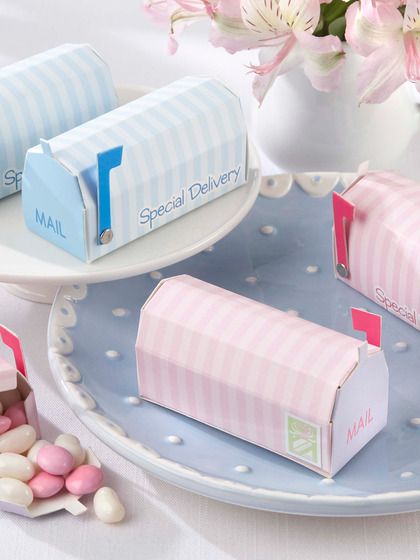 Special Delivery Mailbox Baby Shower Favor Box (Blue Only)