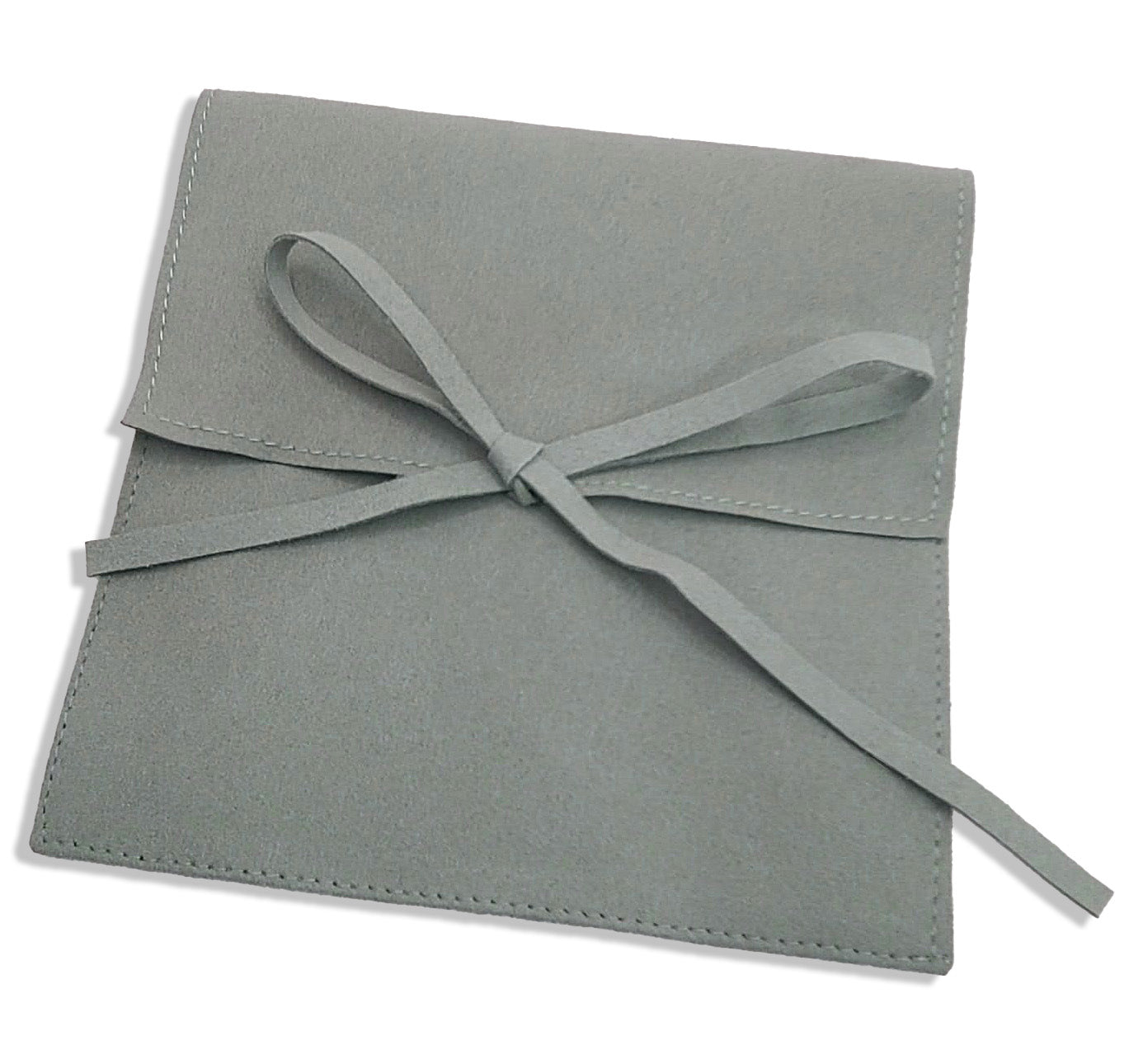 Microfiber Upsherin Pouch with vintage die cut scissors tag, in sage green, More colors available.