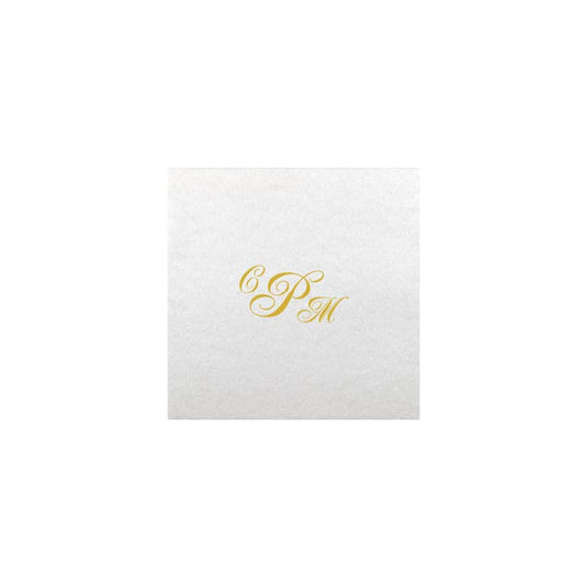 Monogram or Text Linen Type Cocktail Napkin