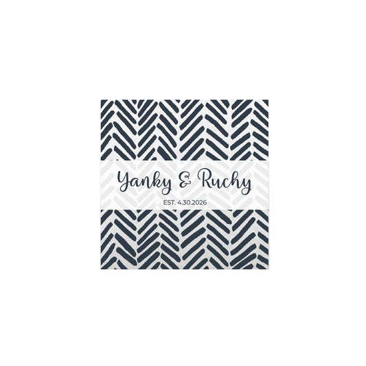 Herringbone Design Linen Type Cocktail Napkin