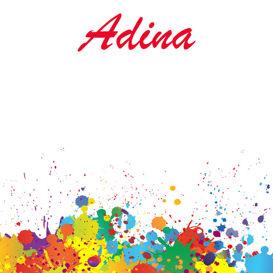 Paint Party Themed Personalized Placemat 12x12