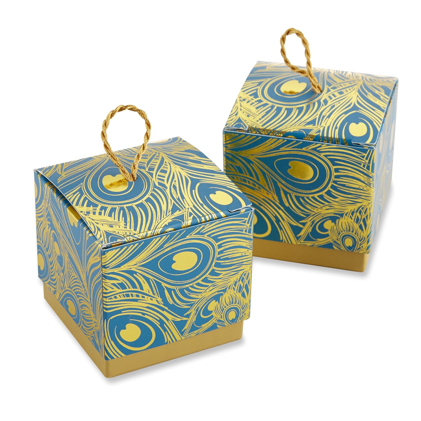 Peacock Foil 2x2 Favor Box