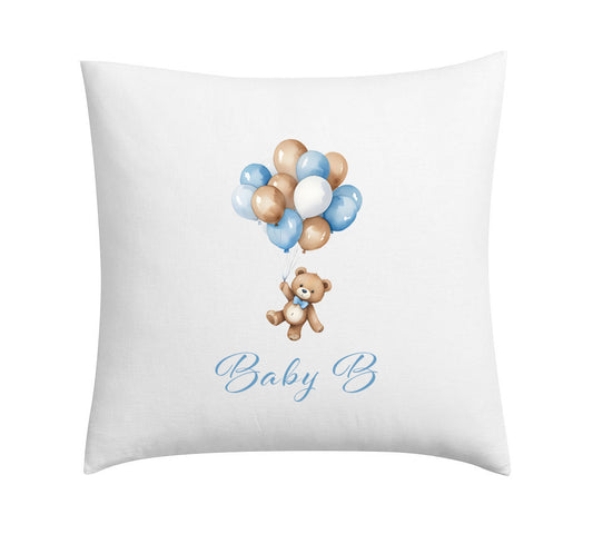 Bear with Balloons Custom Baby Pillow