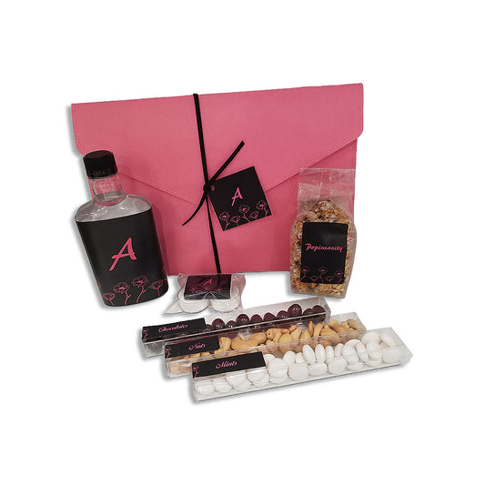 Pink Felt Monogrammed Welcome Package