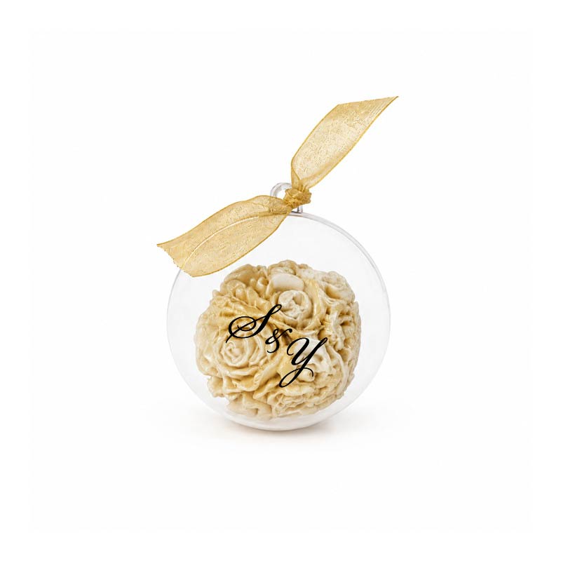 Acrylic Ball with Rose Ball Chocolate, Also available in Gold