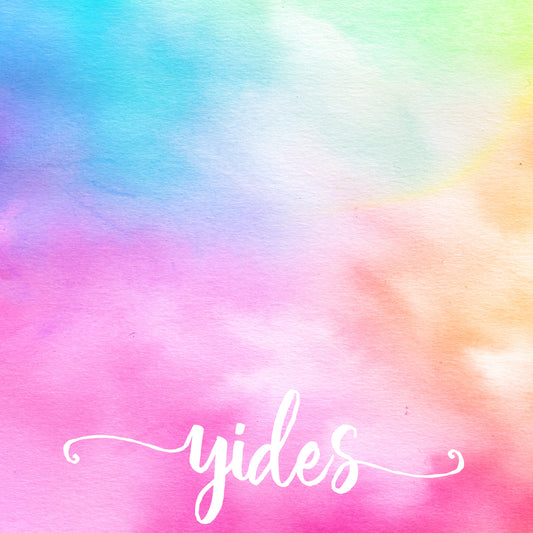 Tie Dye Theme Personalized Placemat 12x12.