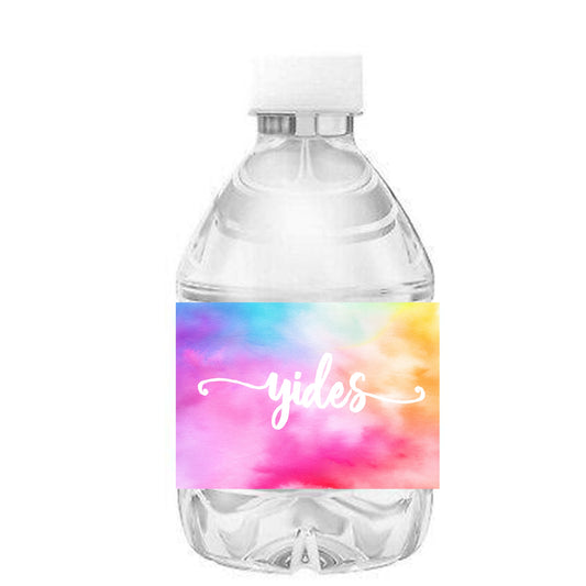 Tie Dye Theme Personalized Water Bottle