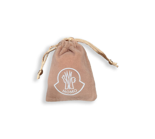 Taupe Velvet Aufruf Bag with Optional Personalization