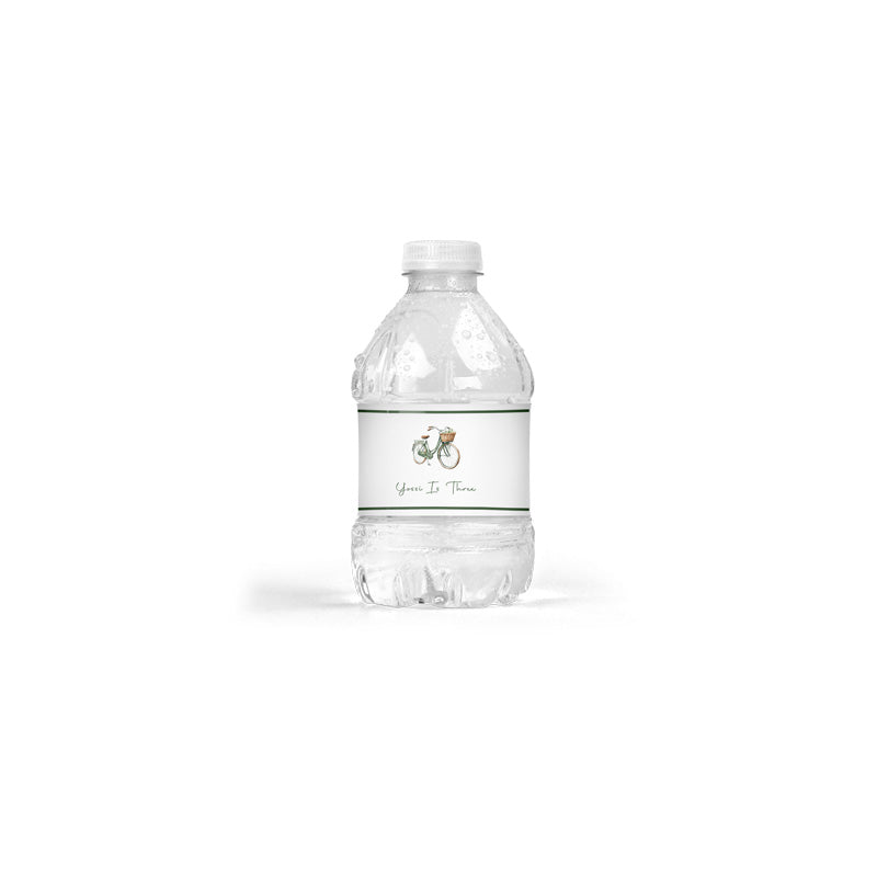 Personalized 8 oz. Water Bottle Vintage Bike