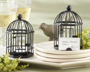 "Spring Song" Birdcage Tealight/Place Card Holder