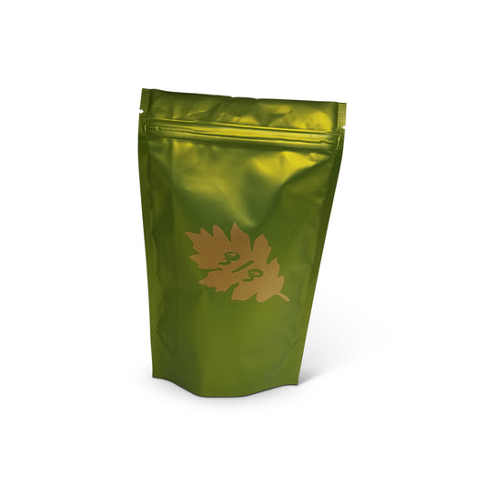 Leaf Design Metallized Pouch Upsherin Bag