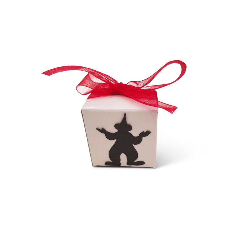 Clown Favor Box, Additional colors available & can be personalized upon request, Ribbon is optional.