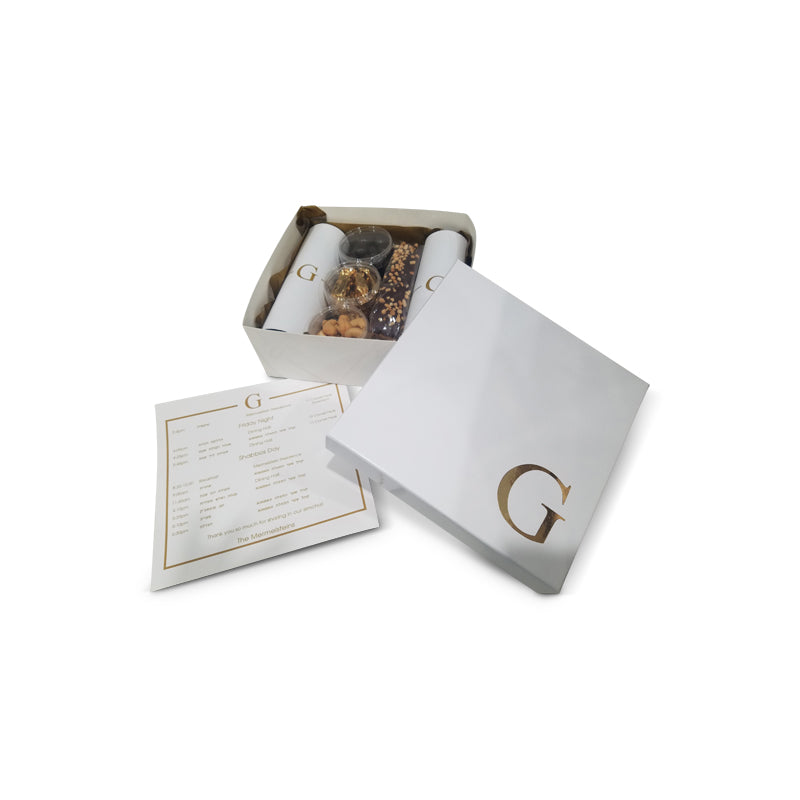 Monogrammed White or Black Welcome Boxes (Additional Monogram Colors Available)