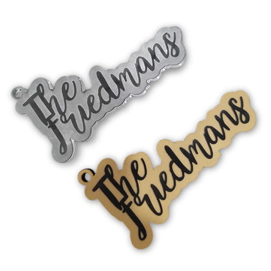 Acrylic Two Tone Name Charms