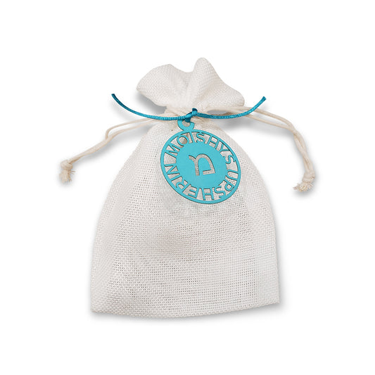 White or Natural Burlap Bag with lasercut tag and optional cord (Many tag designs to choose from)