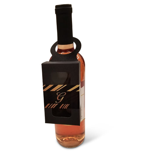 Golden Liquid Marble Wave Design Wine Bottle Hanger