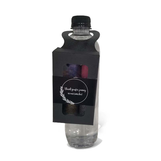 Black Wreath Design Bottle Hanger To Go Package (Chocolates Optional)