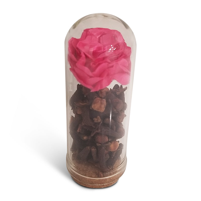 Glass Dome Besomim with Flower in color of your choice.