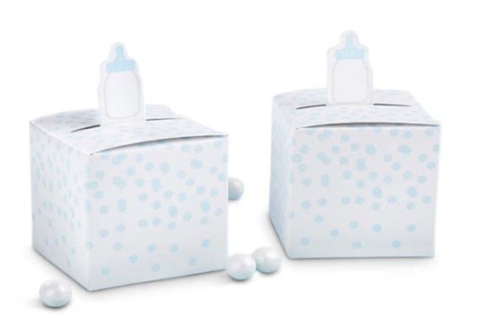 Classic Blue Baby Bottle Favor Box