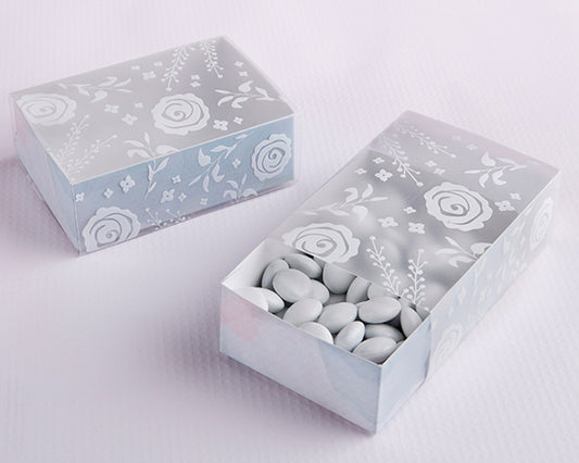 Watercolor Frosted Floral Slide Favor Box