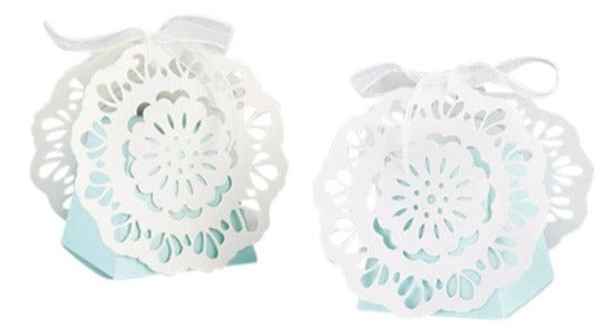 BLUE LACE FAVOR BOX (Personalized Tag not Included)