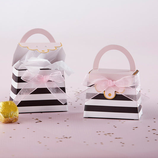 STRIPED PURSE FAVOR BOX