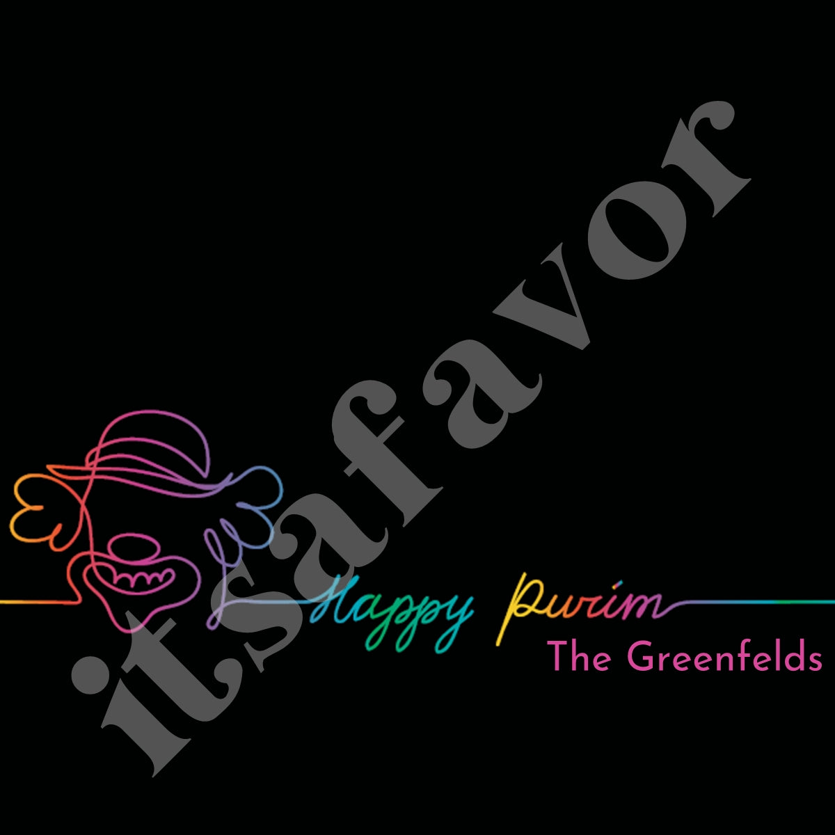 Clown Rainbow Black Label or Tag