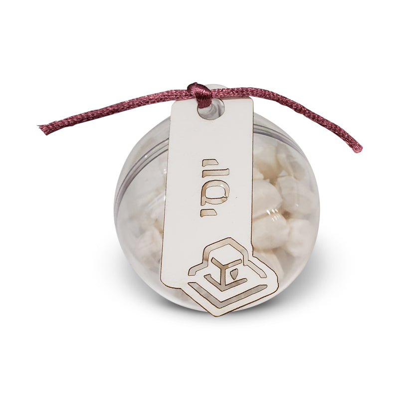 Lasercut Tefillin Acrylic Ball includes cord