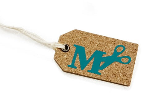 Monogrammed Cork Tag